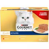 Gourmet Gold Kıyılmış Karışık Kedi Konserve Maması 12 Al & 9 Öde 1020 Gr
