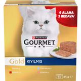 Gourmet Gold Kıyılmış Karışık Kedi Konserve Maması 8 Al & 6 Öde 680 Gr