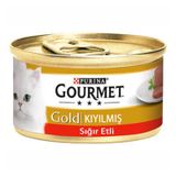 Gourmet Gold Kıyılmış Sığır Etli 12x85 gr Kedi Konserve
