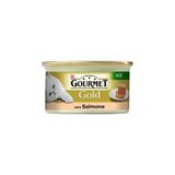 Gourmet gold kıyılmış somonlu kedi konservesi 85gr 12 adet kedi yaş mama pate