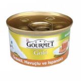 Gourmet Gold Ördekli Sebzeli 12x85 gr Kedi Konserve