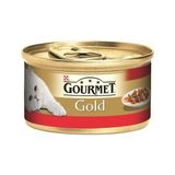 Gourmet Gold Parça Etli ve Soslu Sığır Etli Kedi Maması 85 g Et Tatlı Premium Kalite