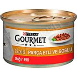 Gourmet Gold Parça Sığır Etli 4x85 gr Kedi Konserve