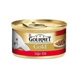 Gourmet Gold Parça Sığır Etli Yetişkin Konserve Kedi Maması 85 gr - 1 kg