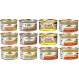 Gourmet Gold Proplan Karışık Kedi Konserve 12 Adet Süper Premium Mama 95 gr Çeşitli Tatlar