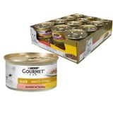 Gourmet Gold Purina 24 x 85 g Somonlu ve Tavuklu Konserve Kedi Maması