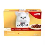 Gourmet Gold Soslu Parça Etli Karışık Çeşitli Yetişkin Kedi Konservesi 85 Gr 12 Al 9 Öde