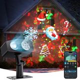 Govee Açık Dekorasyon Projesior Işık, Yükseltilmiş Led Karflake Projector, 180° Rotation, 20 Hd Effects & 58 Sahne Mods With App Control, Ip67 Uyumlu Alexa, Google Asistan, Matter