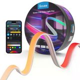 Govee Cob Şerit Işığı Pro 3M, Sıcak Beyaz Özellikli Akıllı Led Şerit Rgbıc, 3780 Led Şerit 1350Lm Alexa, Yatak Odası İçin Müzik Senkronizasyonlu Kesilebilir Peri Işıkları