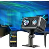 Govee Dış Mekan Lazer Projektörü, Aurora Kuzey Işığı Projektörü, 16 Rgb Modu, Üç Renkli Spor Lazeri, Rgbw Aurora Lambası, 50'Den Fazla Şenlikli Ve Günlük Sahne Modu, Alexa İle Çalışır, Google Asistan