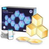 Govee Glide Hexagon Işık Panelleri Ultra, 3D Hexagon Led Paneller Rgbıc, Wi-Fi Duvar Lambası 129 Led,Oyun Duvarı Odası Dekorasyonu İçin 60 Sahne Modu Ve Müzik Senkronizasyonu, 10 Panel Ay Beyazı