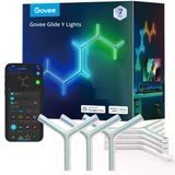 Govee Glide Y Rgbıc Led Duvar Işıkları, Smart Wi-Fi Oyun Işıkları Müzik Sen, Dıy Ve Zamanlı Özellik, Oyun Odası İçin Led Işıklar, Wall