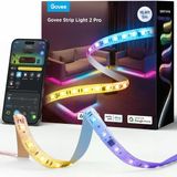 Govee Led Şerit Işığı 2 Pro 5M, Beyaz Işıklı Akıllı Rgbıc, Led Şerit Matter, Alexa Ve Google Assistant İle Çalışır, Dıy Renk, Müzik Senkronizasyonlu Uygulama Kontrolü, Oturma Odası, Yatak Odası İçin