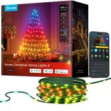 Govee Noel Işıkları, Rgbwıc 20M Dış Mekan Noel Aydınlatması, Noel Ağacı İçin 200 Led'li İç Mekan Peri Işıkları, Şekil Haritalama, 130'Dan Fazla Sahne Modu, Aıgc, Alexa İle Uyumlu, Yeşil Kablo