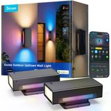 Govee Outdoor Updown Wall Light, 2 Pack, 1200Lm Rgbıcww Smart Porch Işıkları 64 Sahne Modes, Ip66 Sualtı Duvarı Açık Giyim İçin Şey, Alexa, Google Asistan Ve Madde İle Çalışıyor