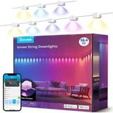 Govee Smart Rgbıc İç Mekan Duvar Lambası, Alexa İle Uyumlu Led Duvar Lambası, Parti İçin Wifi Duvar Lambası, Müzik Senkronizasyonu, Oturma Odası İçin Kısılabilir İç Aydınlatma, Beyaz, 5M