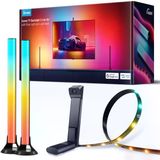 Govee Tv Backlight 3 Lite Kit, 11.8Ft Rgbıcw Wi-Fi Tv Led Strip Işıklar 55-65 Tv Kamera Ve 15 Inches Smart Light Bars İle 4İn-1 Light Beads - Ale