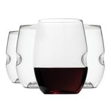 govino Go Anywhere Bulaşık Makinesinde Yıkanabilir Esnek Kırılmaz Geri Dönüştürülebilir Şarap Bardakları, 473 ml, 4'lü Set ve Şarap Savant Cam Temizleme Havlusu (2ct Paket).