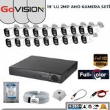 Govision 19`li 2mp 3.6 Lensli Ahd Kamera Seti - Beyaz