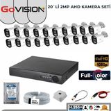 Govision 20'li Ahd Kamera Seti 2mp 1080P Full Color Serisi - Beyaz