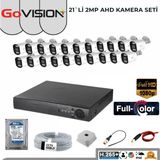 Govision 21`li 2mp 3.6 Lensli Ahd Kamera Seti - Beyaz