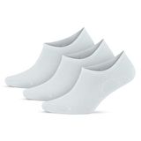 GoWith 3'lü-6'lı Bambu Beyaz Gri Siyah Elastan No Show Görünmez Dikişsiz Yürüyüş Spor Koşu Sneakers Erkek Çorap 3103 (3, Beyaz, 39-42)