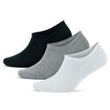 GoWith 3'lü-6'lı Bambu Beyaz Gri Siyah Elastan No Show Görünmez Dikişsiz Yürüyüş Spor Koşu Sneakers Erkek Çorap 3103 (3, Beyaz-Gri-Siyah, 39-42)