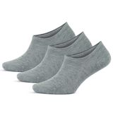 GoWith 3'lü-6'lı Bambu Beyaz Gri Siyah Elastan No Show Görünmez Dikişsiz Yürüyüş Spor Koşu Sneakers Erkek Çorap 3103 (3, Gri, 43-46)