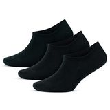 GoWith 3'lü-6'lı Bambu Beyaz Gri Siyah Elastan No Show Görünmez Dikişsiz Yürüyüş Spor Koşu Sneakers Erkek Çorap 3103 (3, Siyah, 39-42)