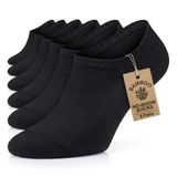 GoWith 3'lü-6'lı Bambu Beyaz Gri Siyah Elastan No Show Görünmez Dikişsiz Yürüyüş Spor Koşu Sneakers Erkek Çorap 3103 (6, Siyah, 39-42)