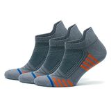 GoWith 3'lü Bambu Renkli Spor Desenli Güçlendirilmiş Yıkamalı Kutulu Dikişsiz Koşu Yürüyüş Spor Performans Kısa Fit Patik Erkek Çorap 3150