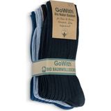 Gowith 4 Çift Kadın Erkek Renkli Bio Naturel %100 Doğal Pamuklu Ribana Örgü Dikişsiz Dört Mevsim Soket Çorap 3012 - 41 - 43 - Siyah - Gri - Lacivert