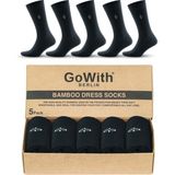 Gowith 5'li Bambu Likralı Dikişsiz 200 İğne Yıkamalı Esnek Sıkmayan Kaliteli Elegance Kutulu Siyah Soket Erkek Çorabı 3558 - 40 - 44