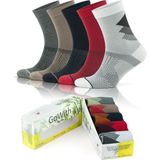 Gowith 5'li Renkli Seamless (Dikişsiz) Topuk Burun Güçlendirilmiş Nem Emici Erkek Bambu Koşu Çorabı Seti 3209 - 40 - 44 - Çok Renkli