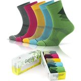 Gowith 5'li Renkli Seamless (Dikişsiz) Topuk Burun Güçlendirilmiş Nem Emici Erkek Bambu Koşu Çorabı Seti 3209 - 40 - 44