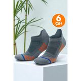 Gowith 6'lı Bambu Gri Spor Desenli Güçlendirilmiş Yıkamalı Kutulu Dikişsiz Nefes Alabilir Performans Sneaker Kısa Patik Erkek Çorap 3150 - 40 - 44