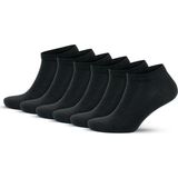 Gowith 6'lı Premium Penye Pamuklu Siyah Desensiz Spor Erkek Kadın Patik Sneaker Çorap 3009 - 43 - 46