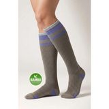 Gowith Bambu Dikişsiz Renkli Diz Boyu 15-20 mm Hg Basınçlı Kompresyon Çorap 3596 - Kahverengi - 39 - 42