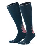 GoWith Erkek ve Kadın İçin Yünlü Renkli Havlulu Dikişsiz (15-20 mm Hg) Basınçlı Uçuş Seyahat Termal Çorabı 3591