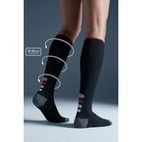 Gowith Taban Altı Havlulu Dikişşiz Renkli Diz Boyu 20-30 mm Hg Basınçlı Kompresyon Çorap 3595 - Siyah - 35 - 38