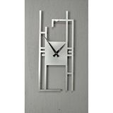 Gowpenart Carisma Metal Silver/gümüş Dikdörtgen Duvar Saati - Ev/ofis Saati -hediye Saat-100 X 43 Cm