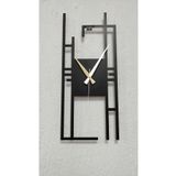 Gowpenart Carisma Metal Siyah Dikdörtgen Duvar Saati - Ev / Ofis Saati - Hediye Saat - 60 X 26 Cm