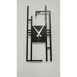 Gowpenart Carisma Metal Siyah Dikdörtgen Duvar Saati - Ev / Ofis Saati - Hediye Saat - 80 X 34 Cm