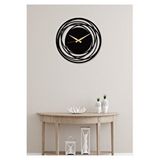 Gowpenart Circle Metal Siyah Duvar Saati - Ev / Ofis Saati - Hediye Saat - 60 X 60 Cm