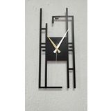 Gowpenart Dizayn Carisma Metal Siyah Dikdörtgen Duvar Saati - Ev - Ofis Saati - Hediye Saat - 70 x 30 Cm