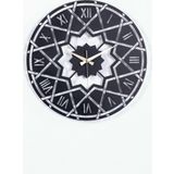 Gowpenart Dizayn Dolgulu Yıldızlı Siyah Duvar Saati 1,5 Mm Kalınlık 50x50 Cm