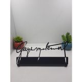 Gowpenart Dizayn Gazi M. K. Atatürk İmza Masaüstü Metal Biblo - Ev - Ofis Dekoru - Hediye Biblo - 20 x 10 Cm