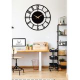 Gowpenart Dizayn Gowpenart Daktilo Rakamlı Metal Siyah Duvar Saati - Ev / Ofis Saati - Hediye Saat - 40 x 40 cm