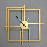 Gowpenart Dizayn Kare Querencia Metal Gold - Altın Duvar Saati - Ev - Ofis Saati - Hediye Saat 80 x 80 Cm