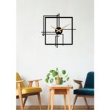 Gowpenart Dizayn Kare Querencia Metal Siyah Duvar Saati - Ev - Ofis Saati - Hediye Saat 100 x 100 Cm